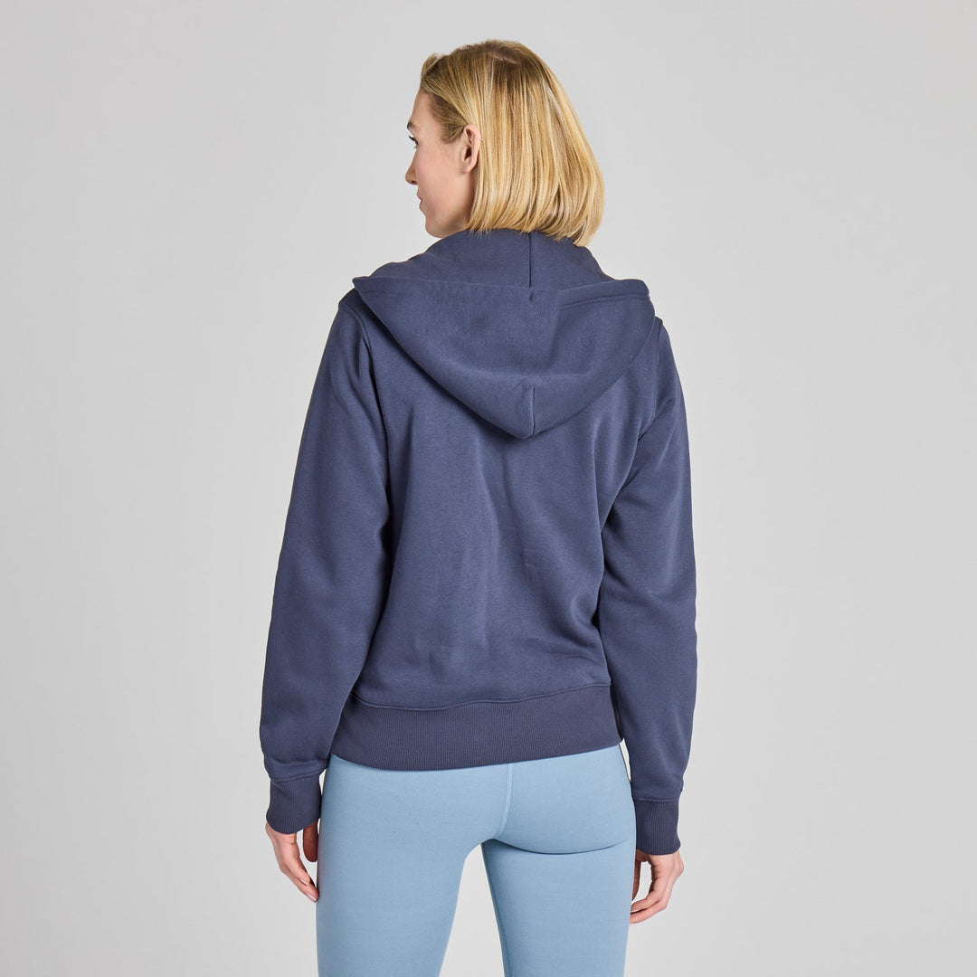GOOD VIBES INK BLUE FLEECE ZIP HOODIE