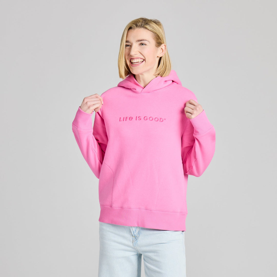 Women's Life is Good Crafty Wordmark Good Vibes Hoodie