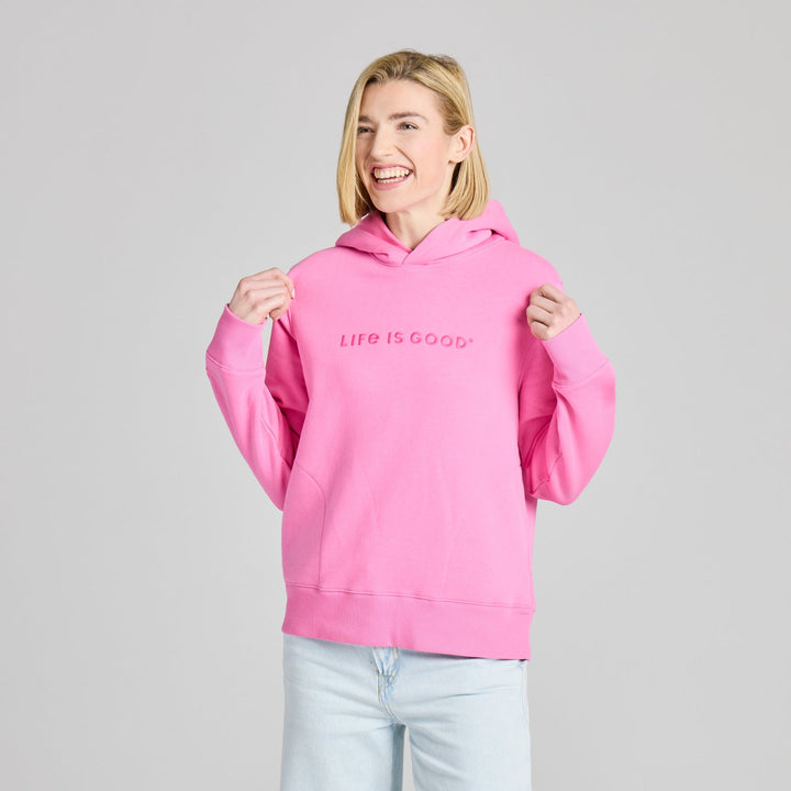 Women's Life is Good Crafty Wordmark Good Vibes Hoodie