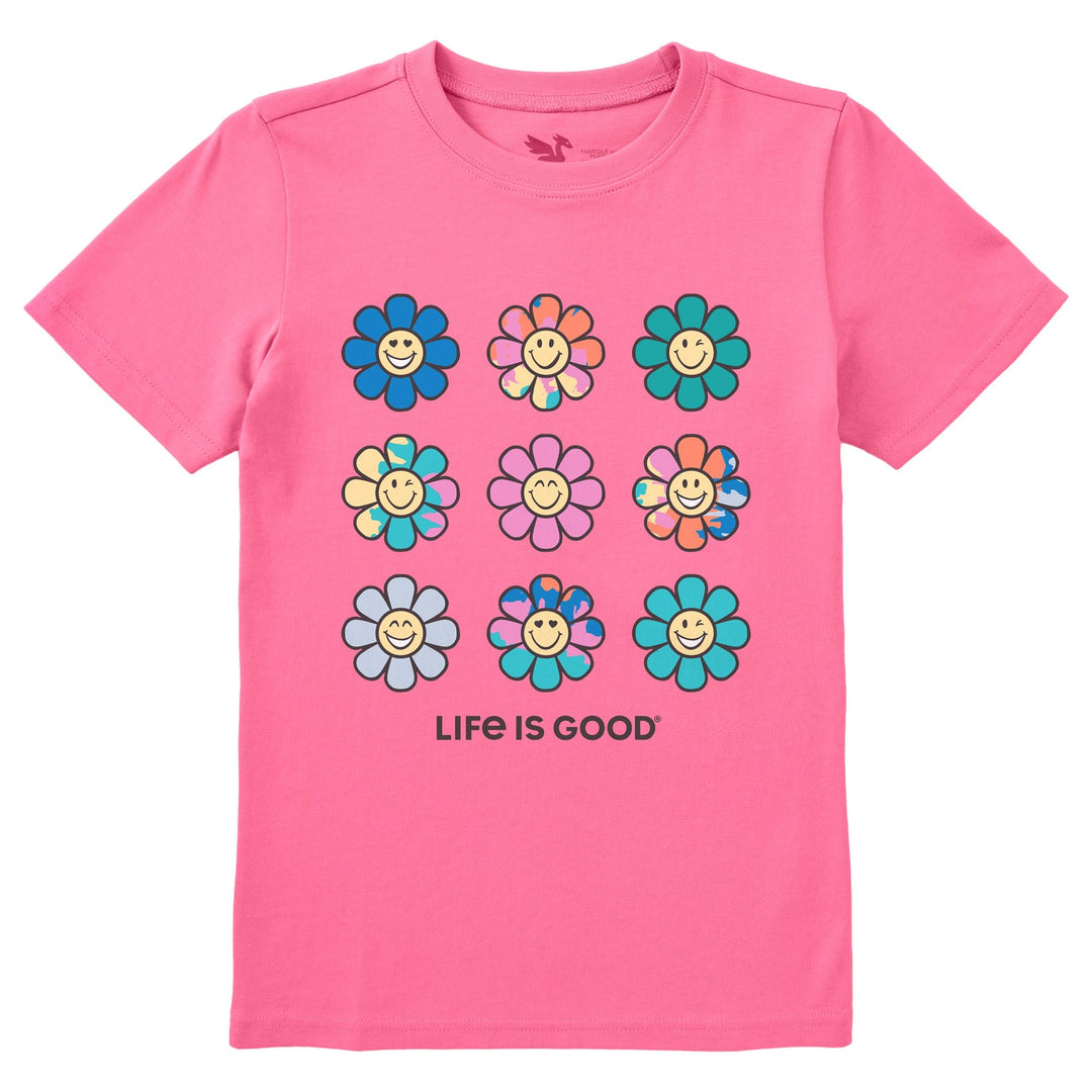 KIDS TIE DYE SMILE DAISIES CRUSHER TEE