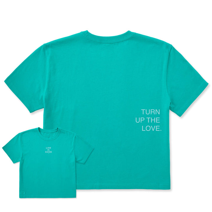 TURN UP THE LOVE BOXY CRUSHER TEE