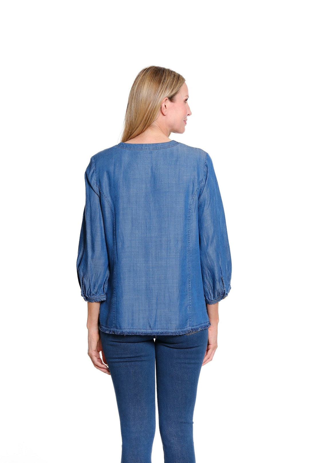CLAUDIA FRINGE HEM BUTTON FRONT SHIRT
