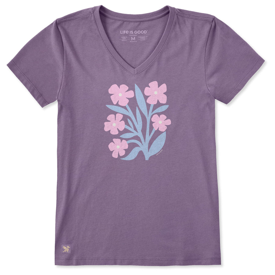 WILD BLOOM V-NECK CRUSHER TEE
