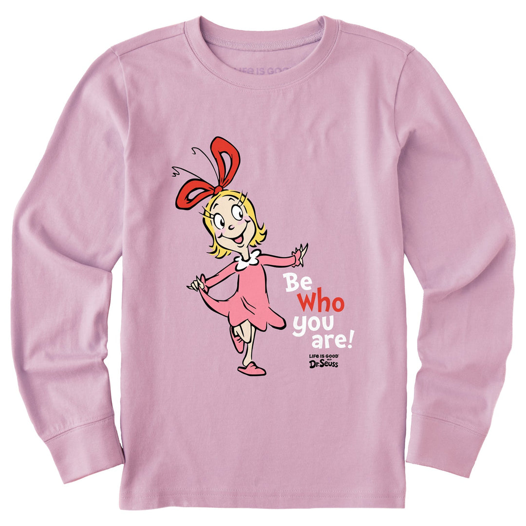KIDS BE WHO YOU ARE L/S CRUSHER TEE