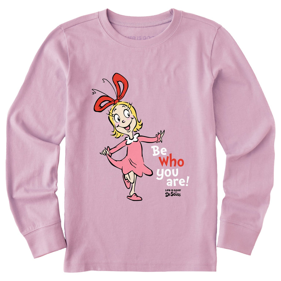 KIDS BE WHO YOU ARE L/S CRUSHER TEE
