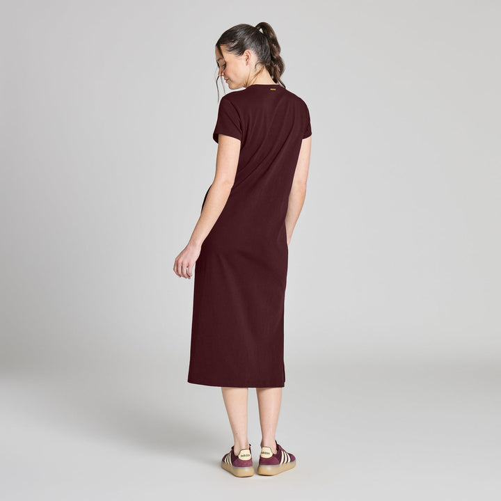 DEEP BURGUNDY CRUSHER WEEKEND DRESS