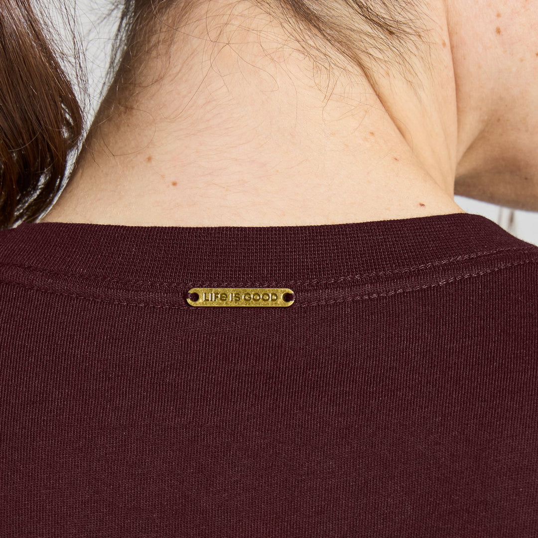 DEEP BURGUNDY CRUSHER WEEKEND DRESS