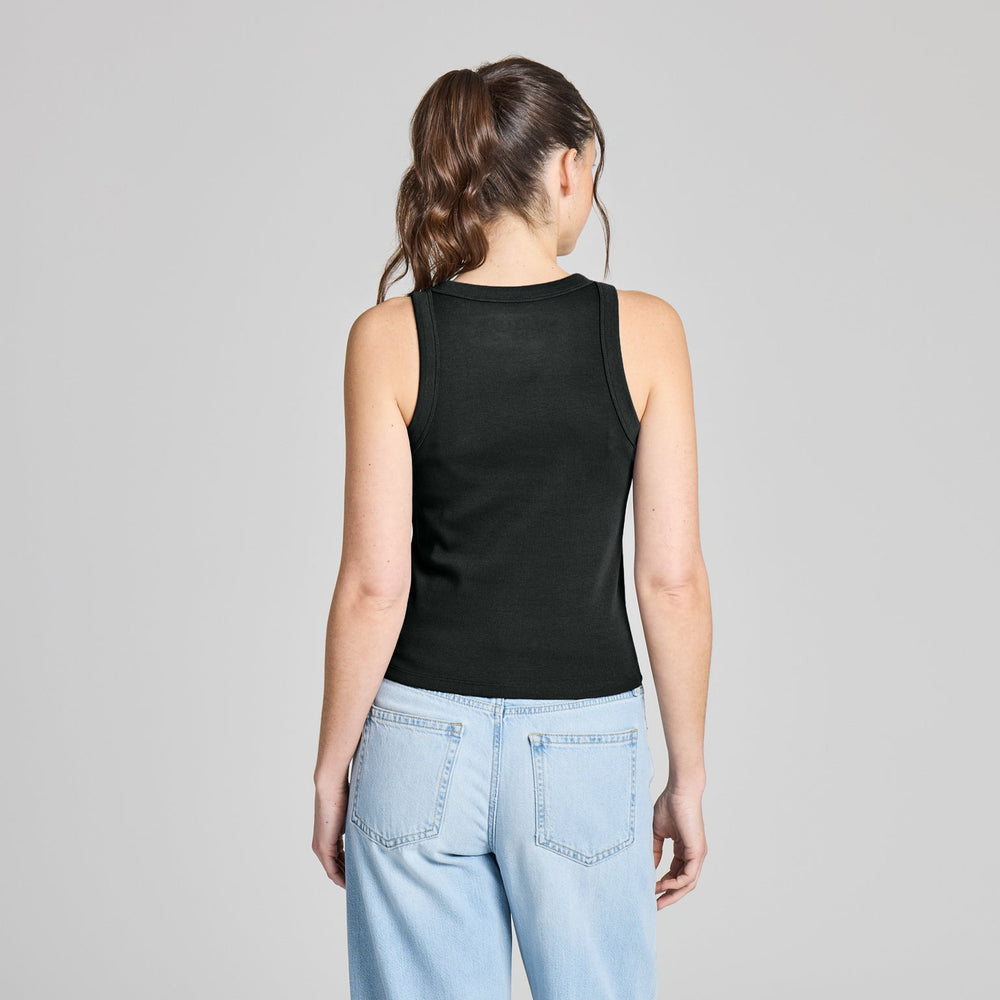 TRUE BLACK FITTED RIB TANK
