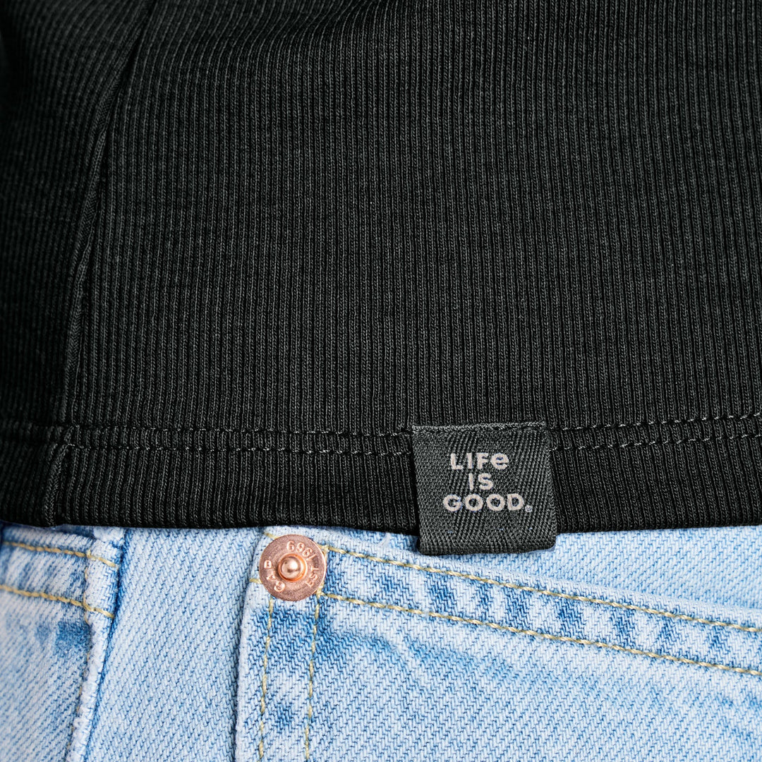 TRUE BLACK FITTED RIB TANK