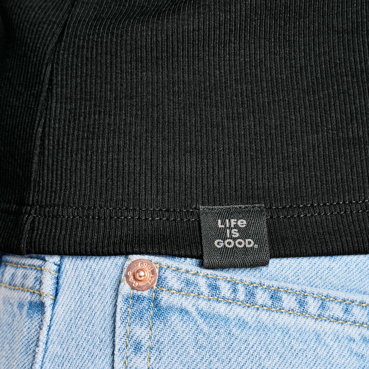 TRUE BLACK FITTED RIB TANK