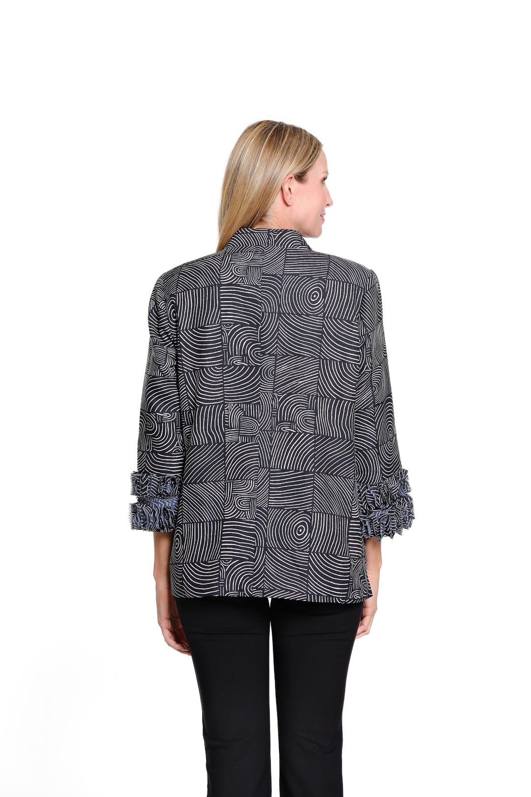SALLY STAND COLLAR 3/4 SLEEVE JACKET