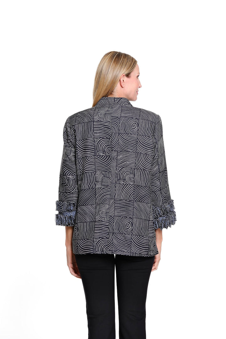SALLY STAND COLLAR 3/4 SLEEVE JACKET