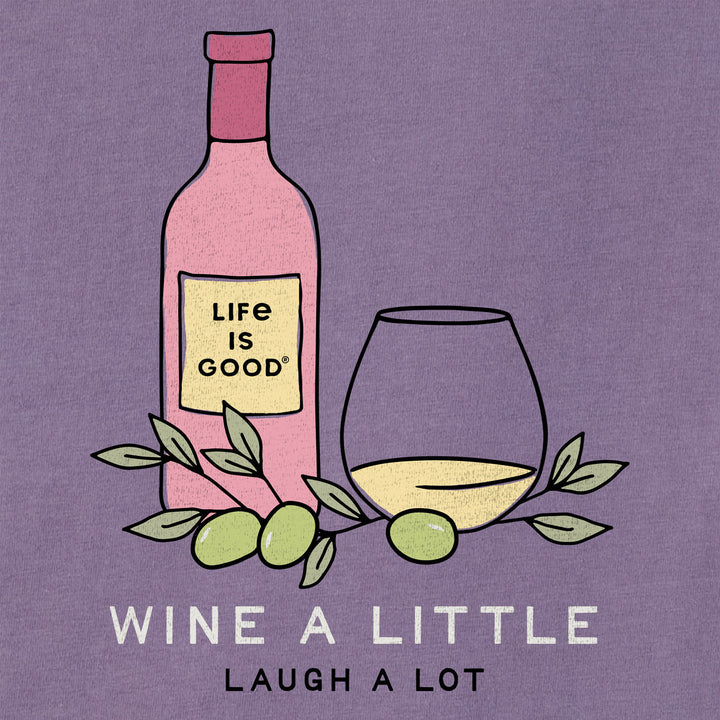 WINE LAUGH A LOT LONG SLEEVE CRUSHER LITE TEE