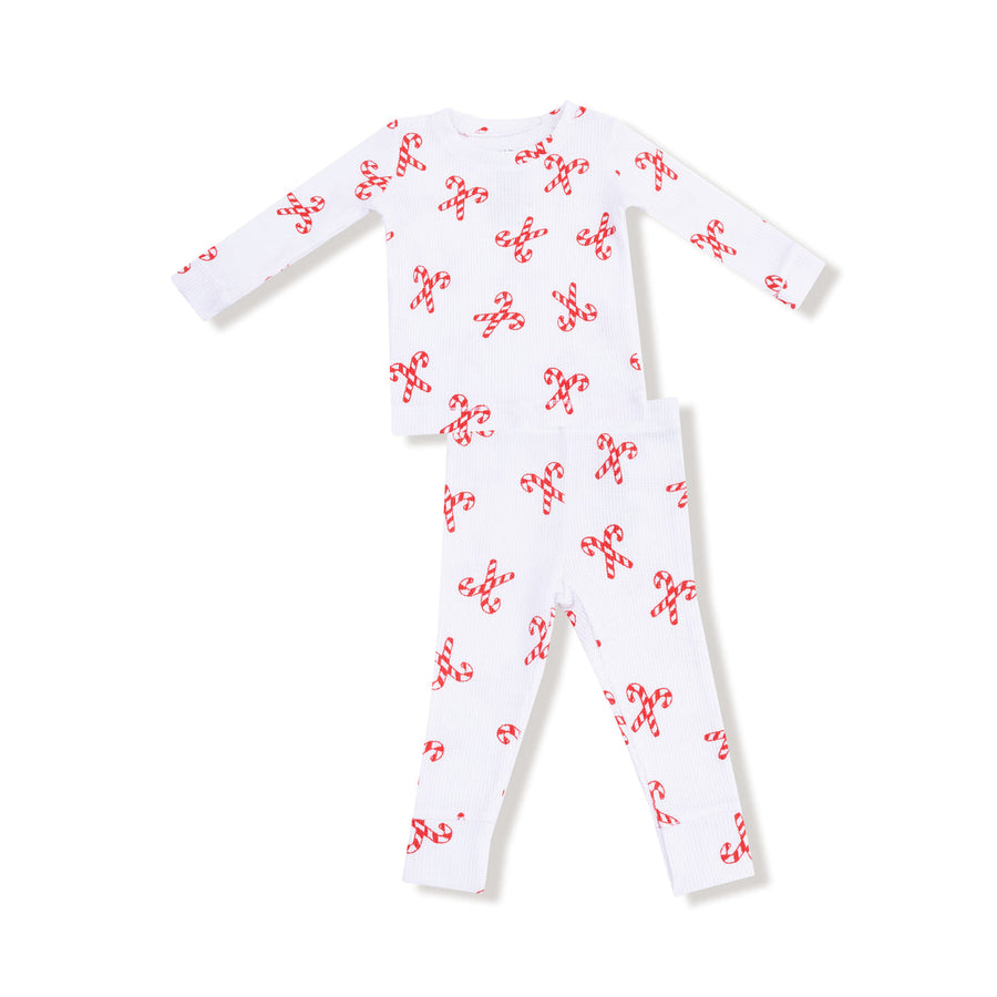 CANDY CANE BOWS LOUNGEWEAR SET
