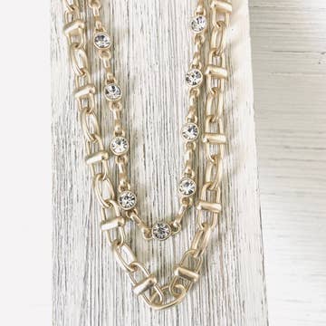 GOLD EQUESTRIAN LINKED CHAIN NECKLACE