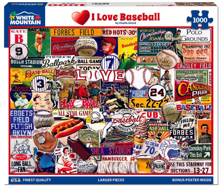 I LOVE BASEBALL 1000 PIECE PUZZLE
