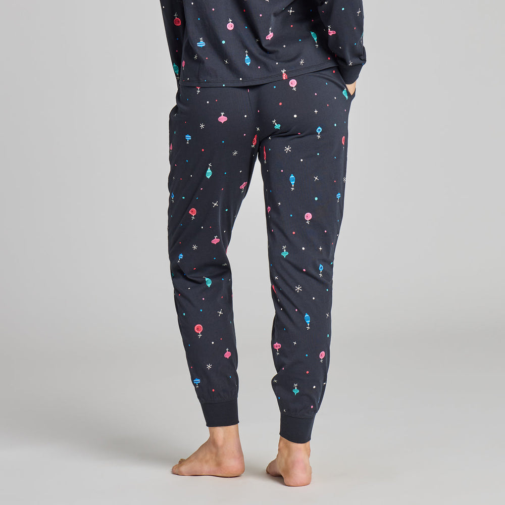RETRO ORNAMENT PATTERN SNUGGLE UP SLEEP PANT
