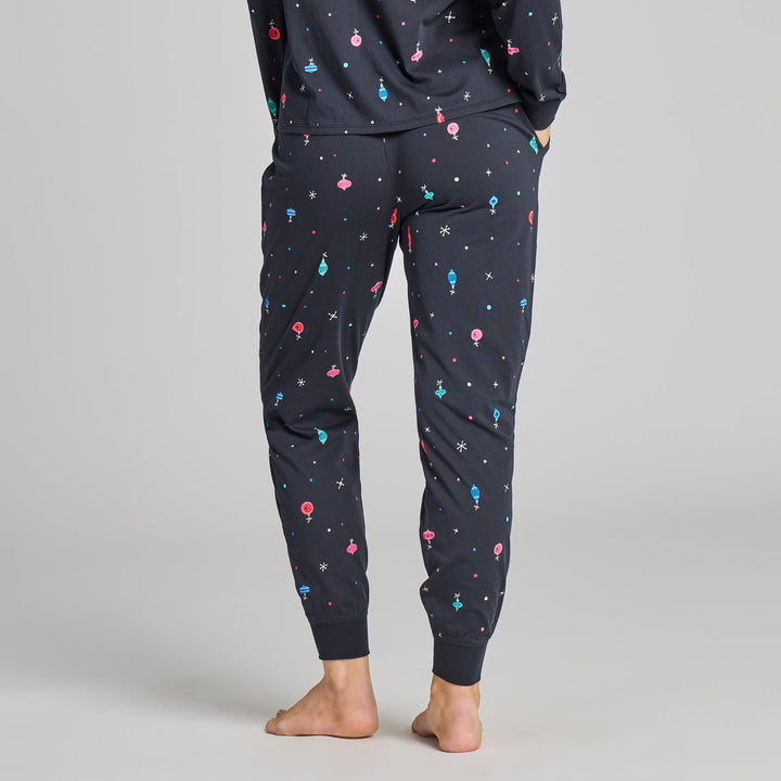 RETRO ORNAMENT PATTERN SNUGGLE UP SLEEP PANT