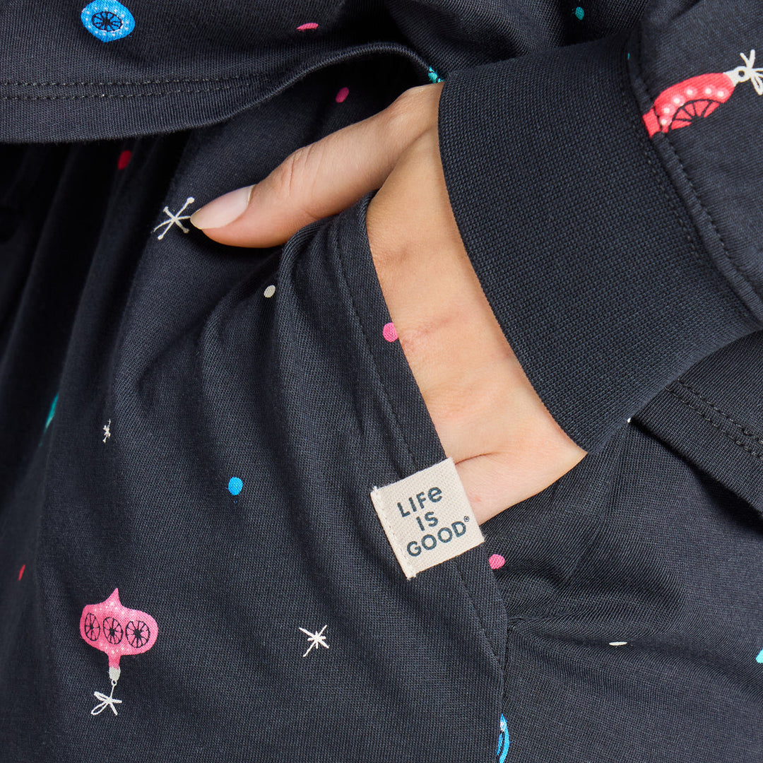 RETRO ORNAMENT PATTERN SNUGGLE UP SLEEP PANT