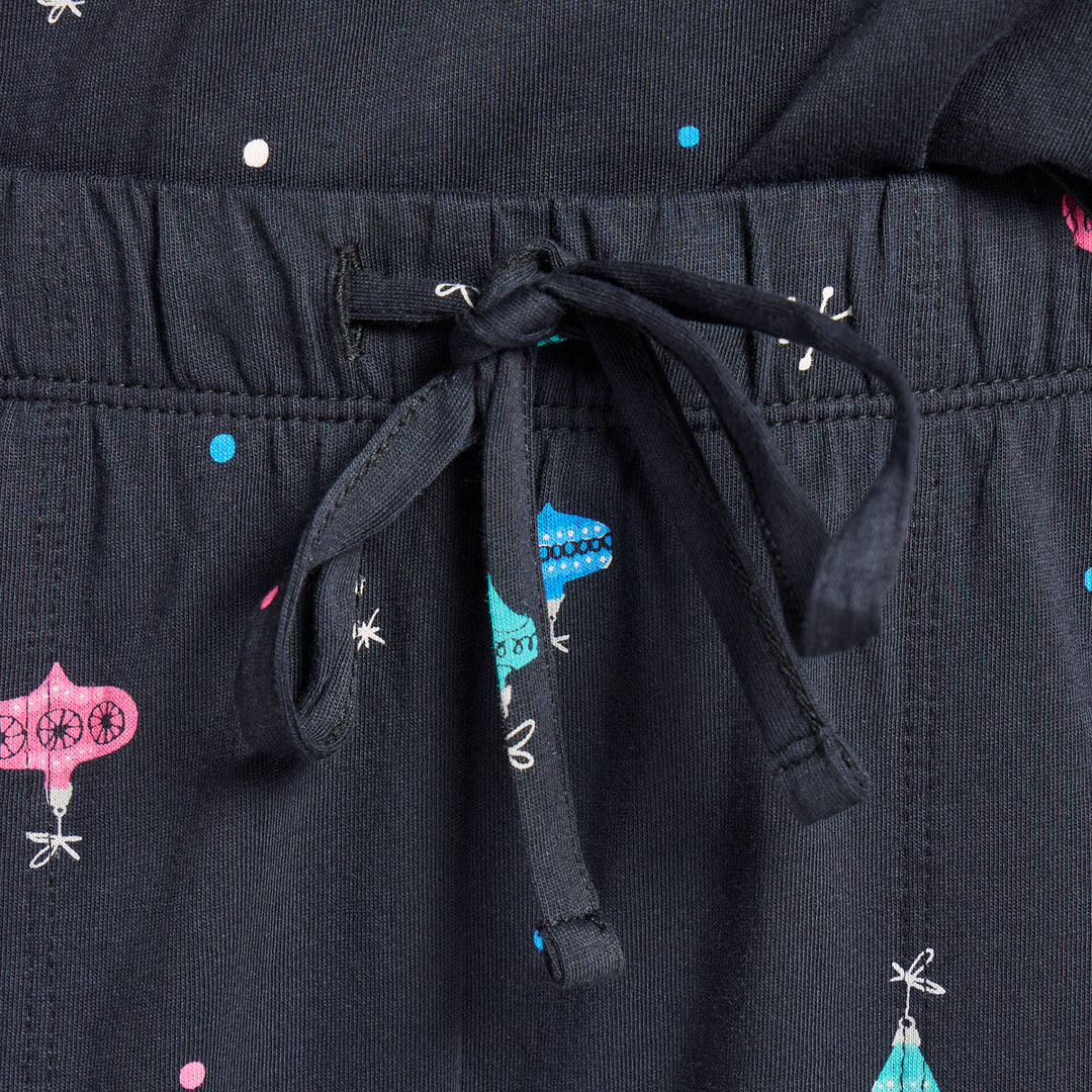 RETRO ORNAMENT PATTERN SNUGGLE UP SLEEP PANT