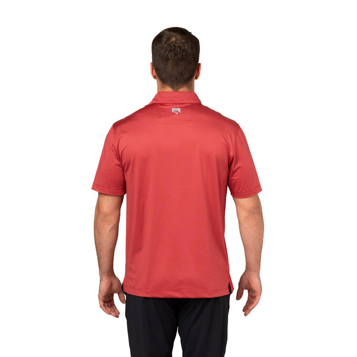MEN'S CRIMSON RED OPTIMIST II MICROSTRIPE POLO