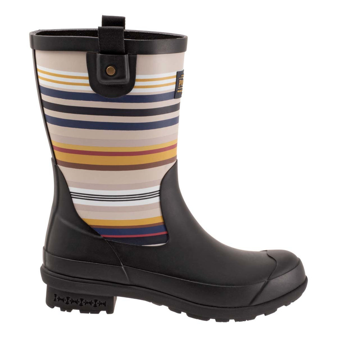 Women's Pendleton Bridger Black Stripe Mid Rain Boots