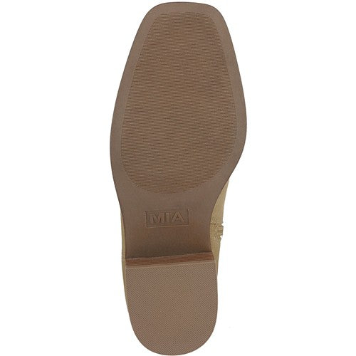 DUSTON TAN SUEDE TALL BOOTS