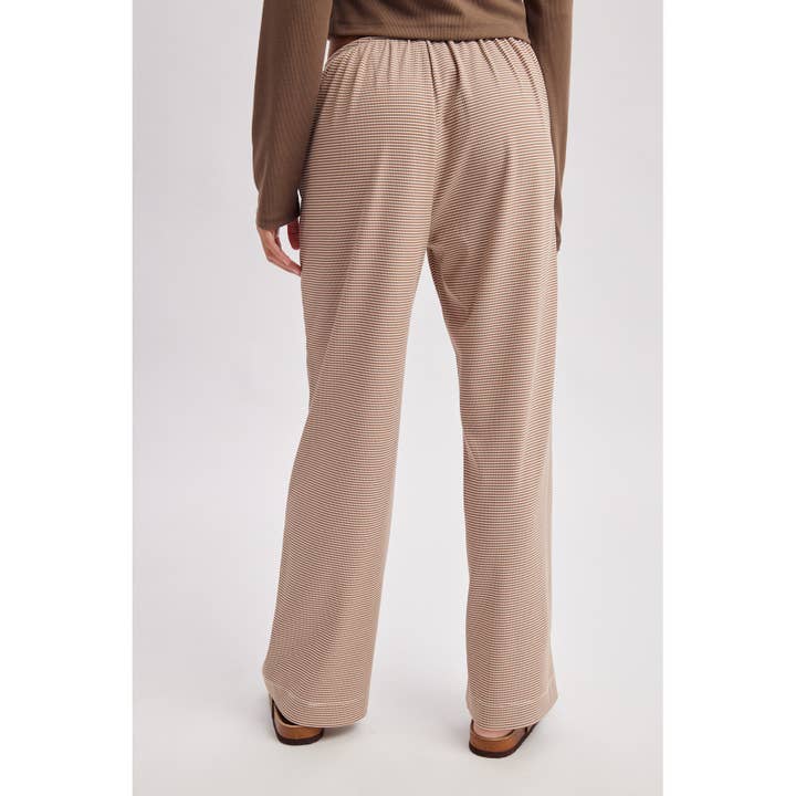 MOCHA CREAM STRIPE LOUNGE PANTS