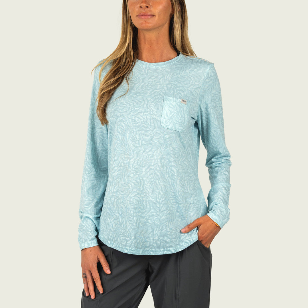 BUXTON HAGOOD SILVER PRINT LONG SLEEVE