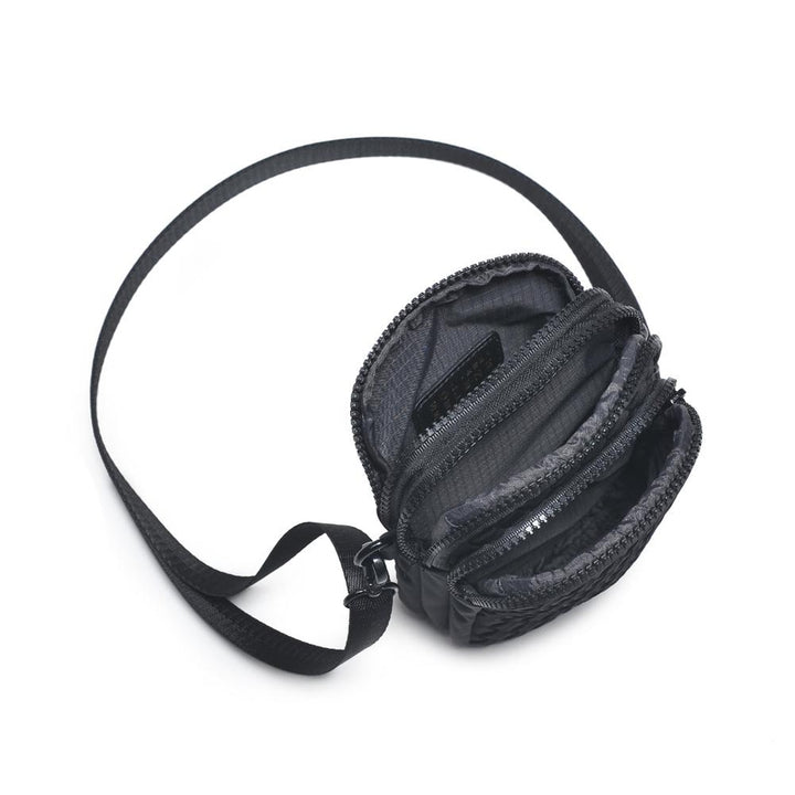 BLACK DIVIDE & CONQUER CROSSBODY BAG