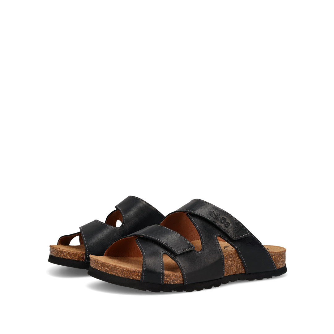 CASITA BLACK LEATHER SANDAL