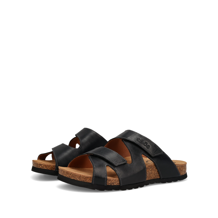 CASITA BLACK LEATHER SANDAL