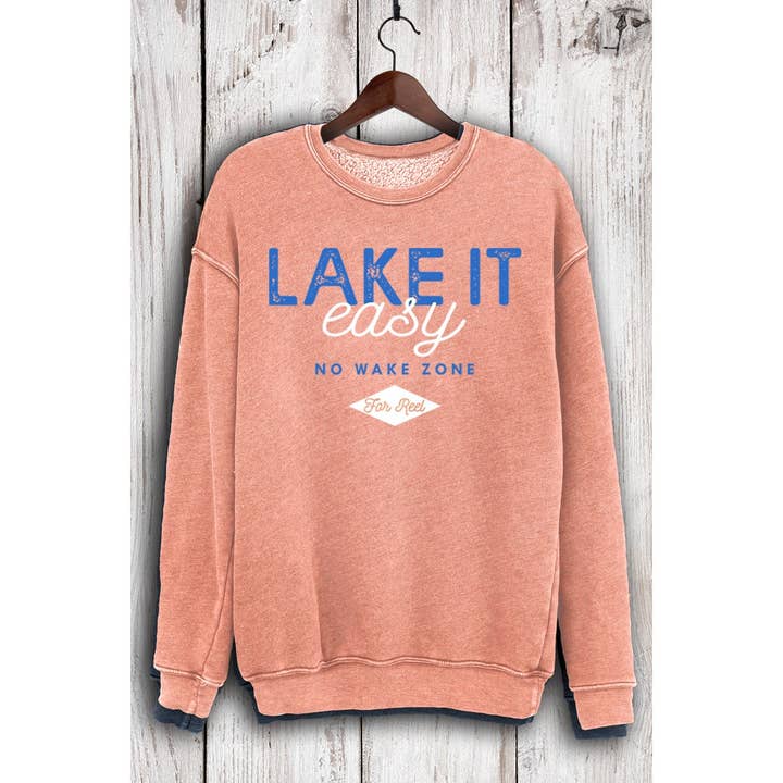 ORANGE LAKE IT EASY GRAPHIC CREW SWEATSHIRT