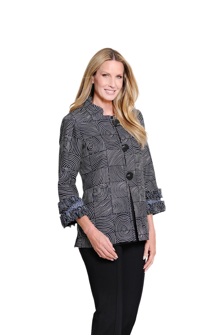SALLY STAND COLLAR 3/4 SLEEVE JACKET