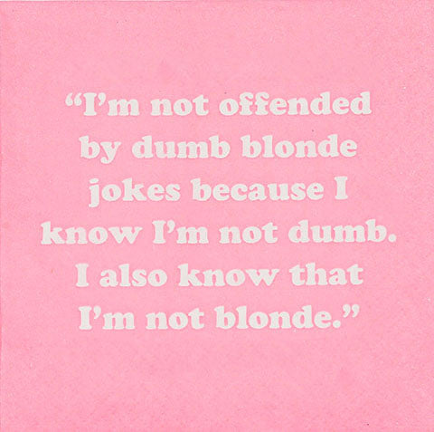 DUMB BLONDE JOKE NAPKINS