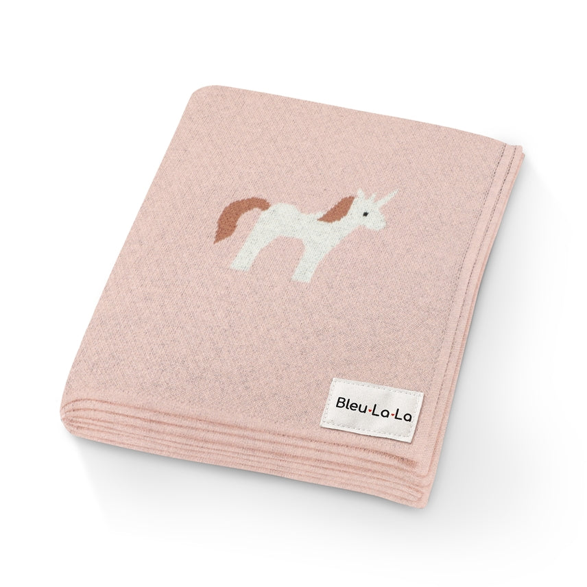 PINK UNICORN LUXURY COTTON BLANKET