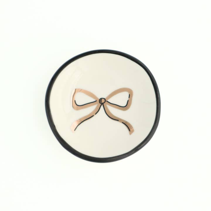 GOLD BOW RING DISH
