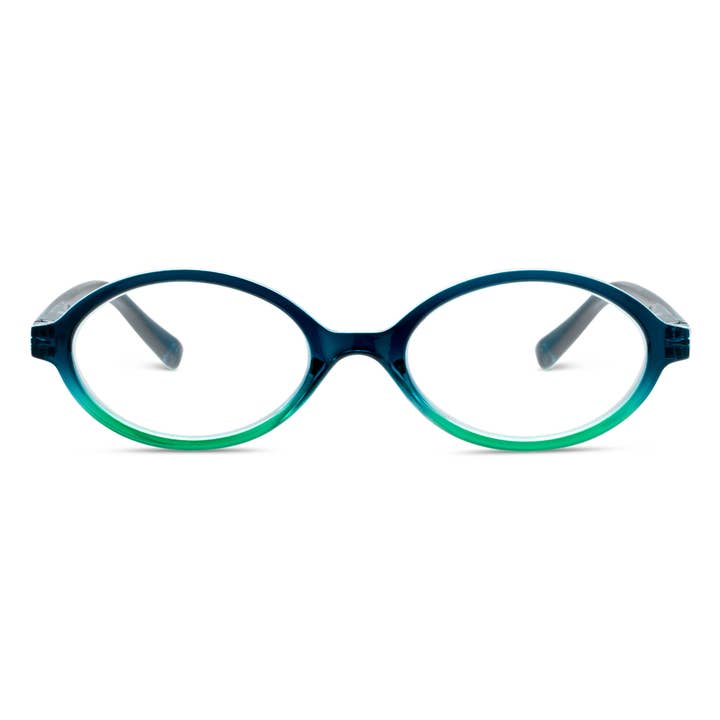 FILLY TEAL GREEN OMBRE BLUE LIGHT READING GLASSES
