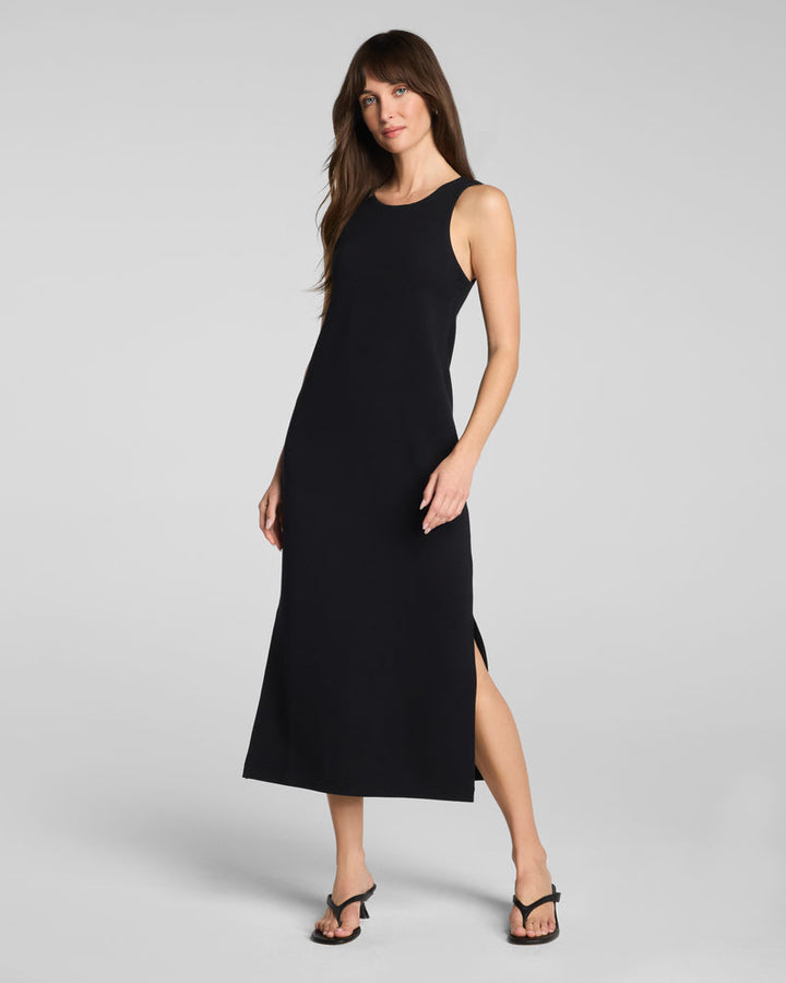 VERY BLACK AIRESSENTIALS FRENCH RIB MAXI TANK DRESS