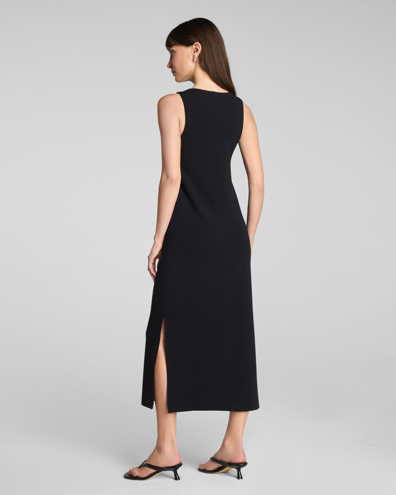 VERY BLACK AIRESSENTIALS FRENCH RIB MAXI TANK DRESS
