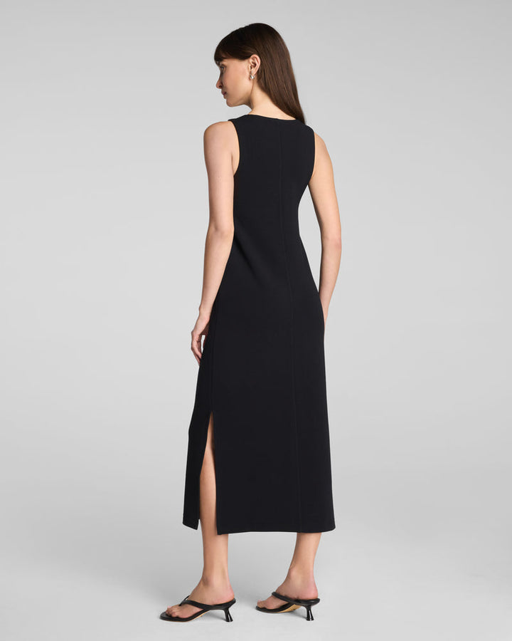VERY BLACK AIRESSENTIALS FRENCH RIB MAXI TANK DRESS