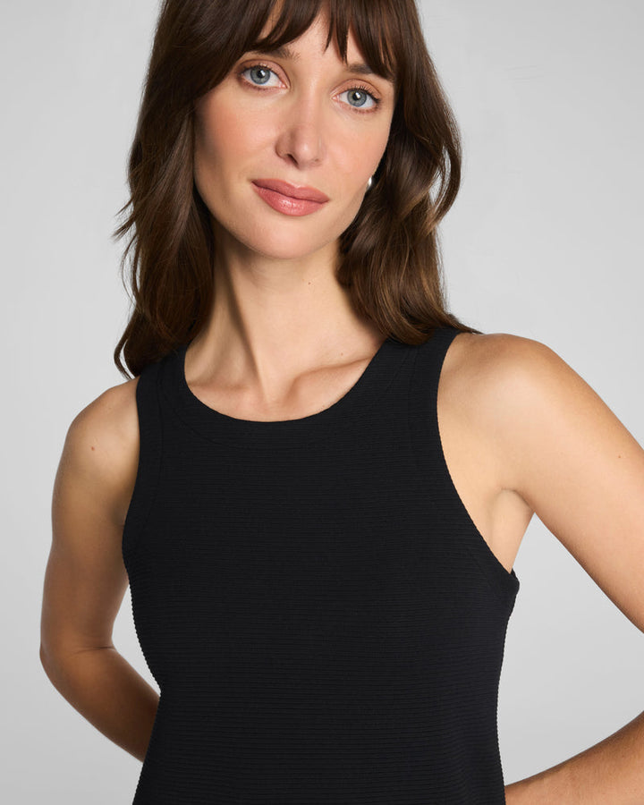 VERY BLACK AIRESSENTIALS FRENCH RIB MAXI TANK DRESS