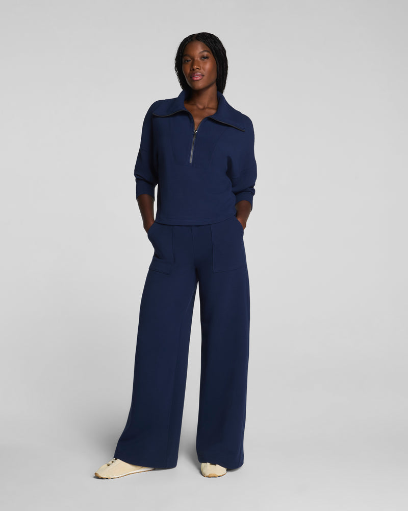 TIMELESS NAVY AIRESSENTIALS FRENCH RIB WIDE LEG PANT
