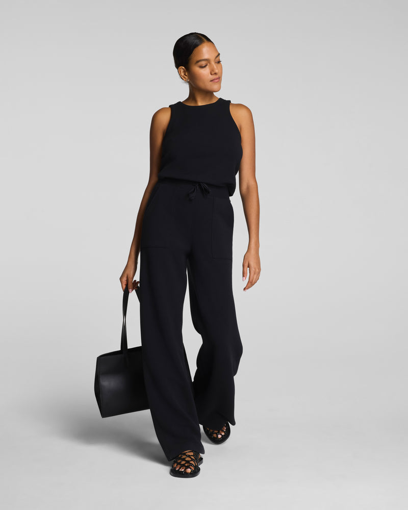 VERY BLACK AIRESSENTIALS FRENCH RIB SLEEVELESS JUMPSUIT
