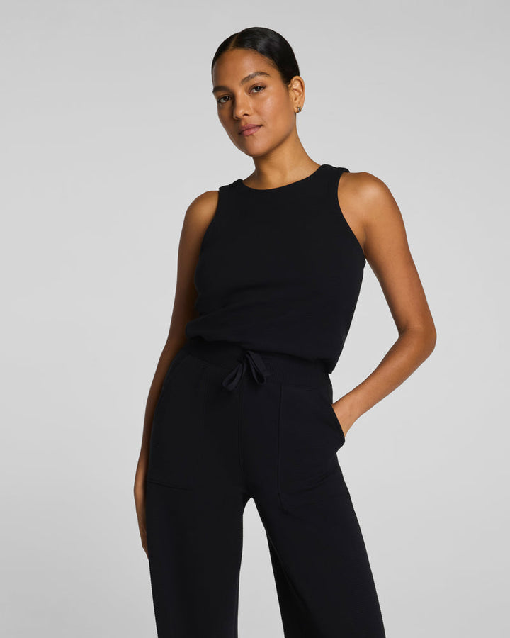 VERY BLACK AIRESSENTIALS FRENCH RIB SLEEVELESS JUMPSUIT