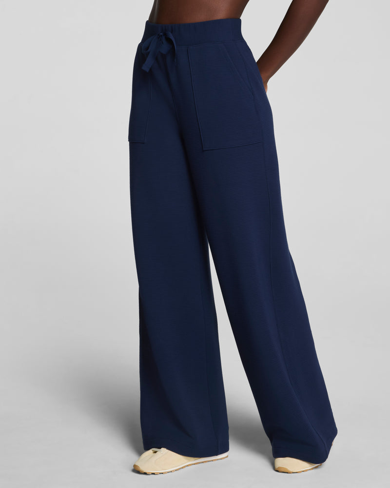 TIMELESS NAVY AIRESSENTIALS FRENCH RIB WIDE LEG PANT
