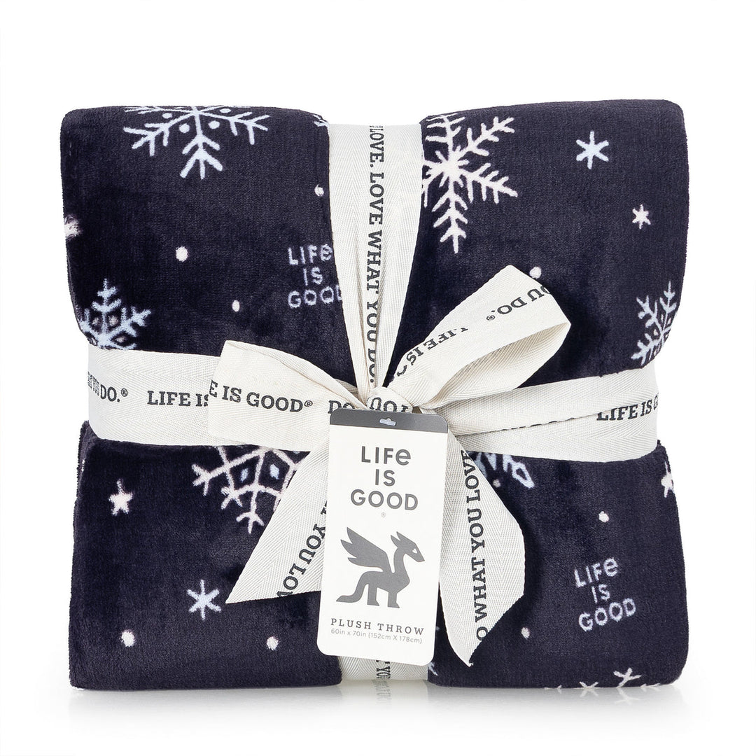 SNOWFLAKES PLUSH THROW BLANKET