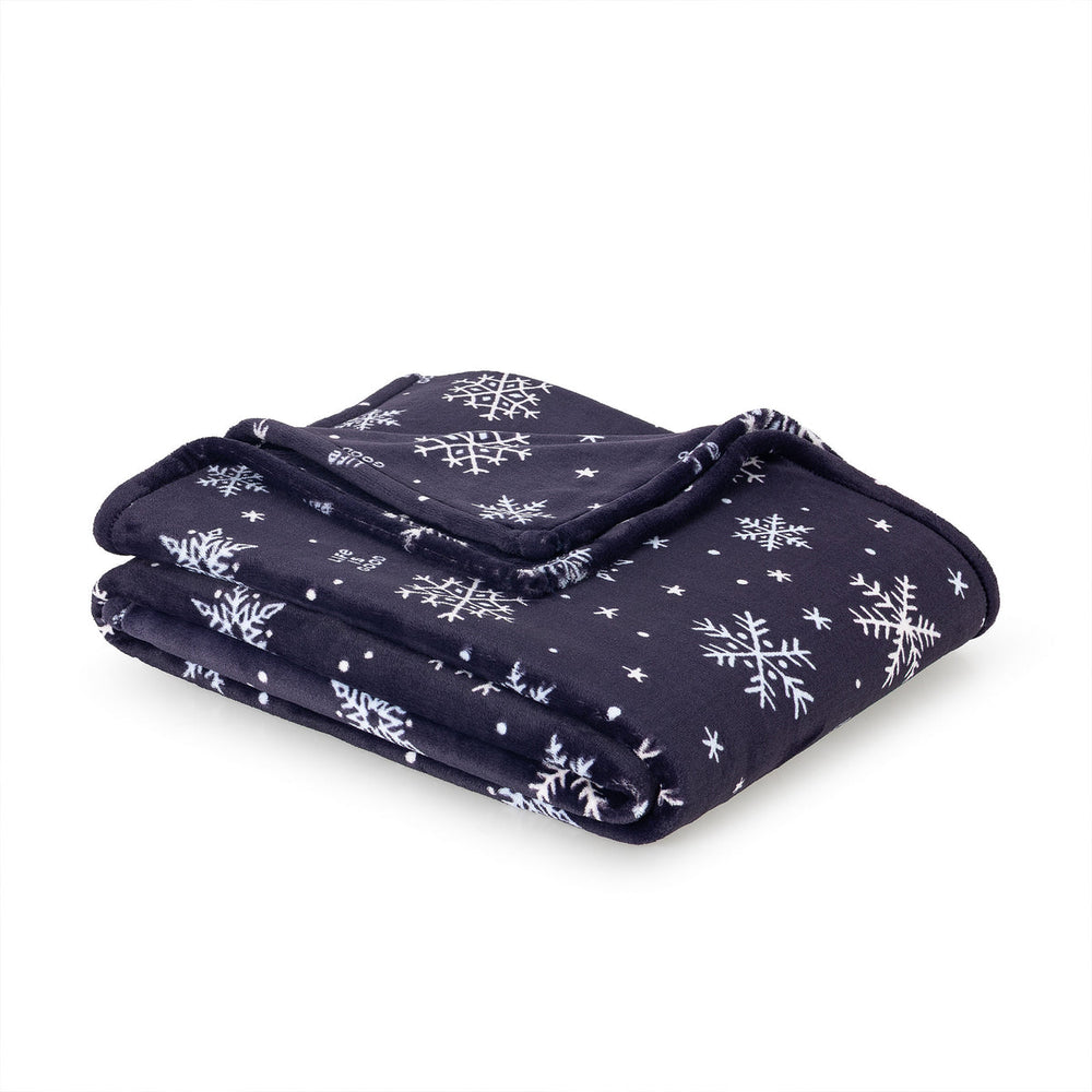 SNOWFLAKES PLUSH THROW BLANKET
