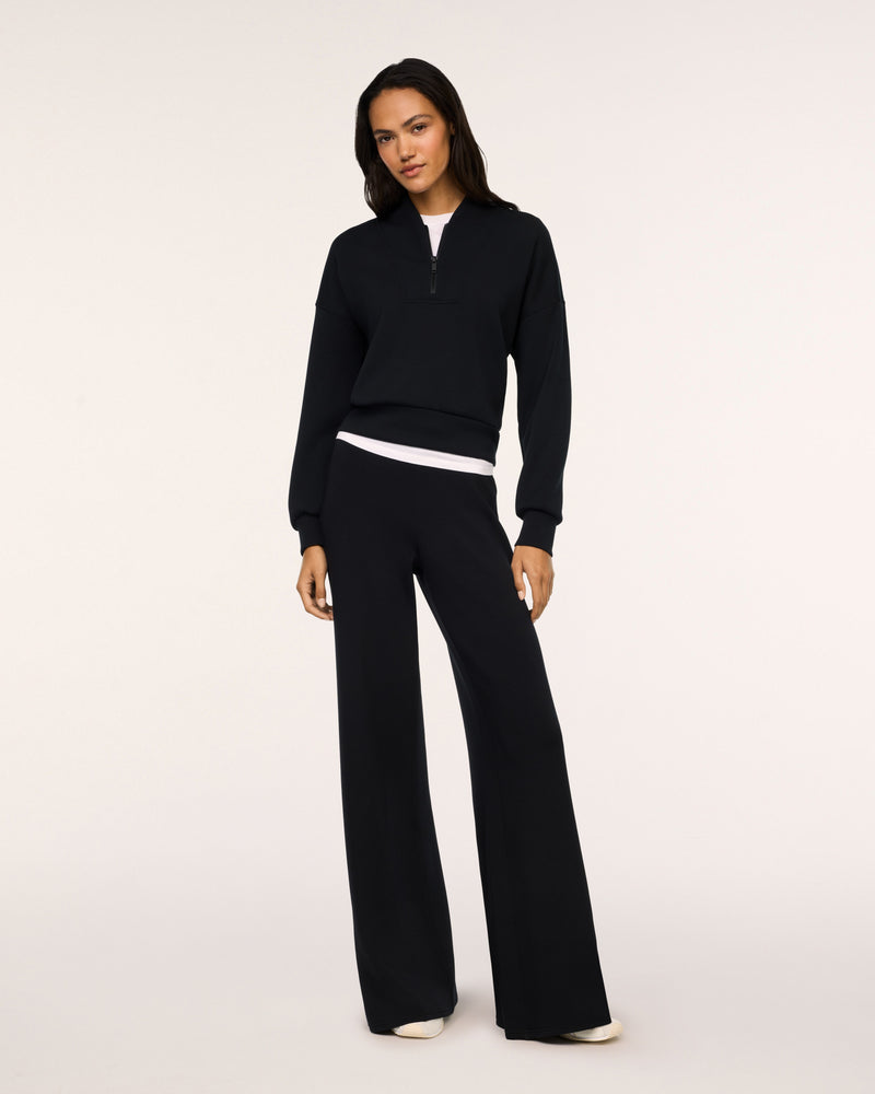 VERY BLACK AIRESSENTIALS SHAWL COLLAR 1/2 ZIP