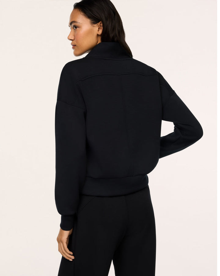VERY BLACK AIRESSENTIALS SHAWL COLLAR 1/2 ZIP